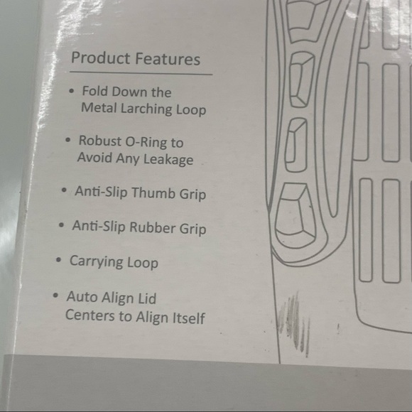 OMORC 32oz 1000ml 1L FRUIT INFUSER Flip Top SPORT WATER BOTTLE Black / BPA FREE - Picture 4 of 6